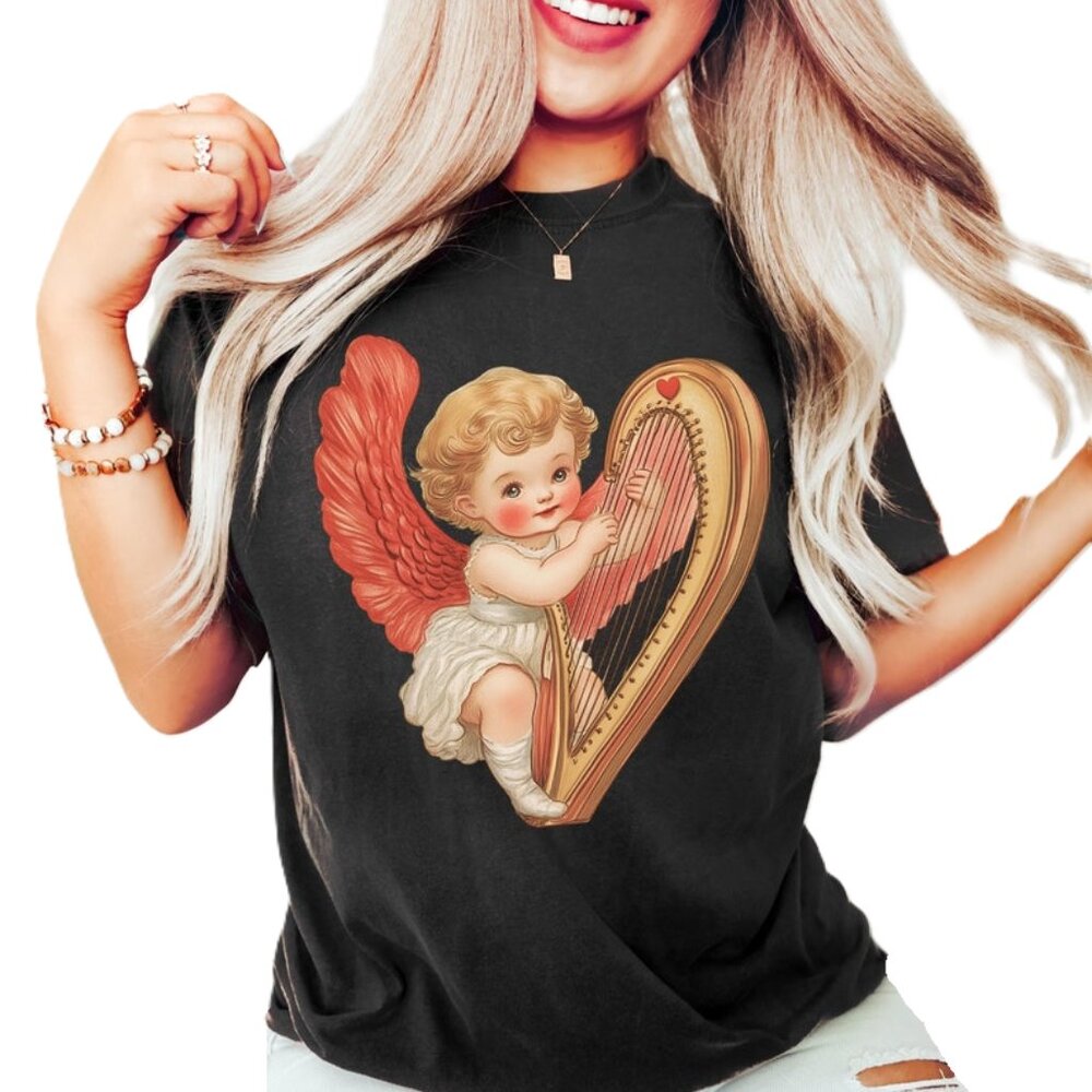 Retro Romantic Cupid Valentines Day Shirt Gift For Her